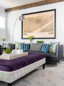 Family room ottoman close-up interior design by ML Interiors Group in Dallas, TX
