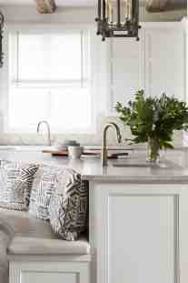Kitchen that an interior designer worked with contractor on new construction in Lakewood, Texas with global influence