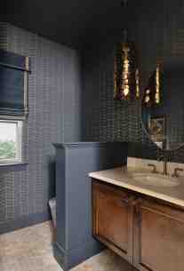 Bathroom Custom Drapery in Girl's Room by ML Interiors Group in Dallas, Tx.