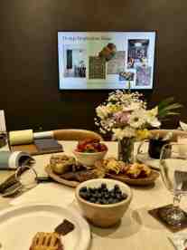 Back to the studio (with snacks and adult beverages!) for the Design Presentation...this is the magic!