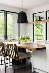 Close-up pendent lighting kitchen interior design by ML Interiors Group in Dallas, TX