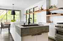 Focus: Quartzite countertop, kitchen design by ML Interiors Group in Dallas TX