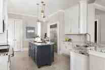 Full Kitchen island lighting interior design by ML Interiors Group in Dallas, TX